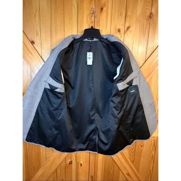 Express Men's $298 Slim Houndstooth Flannel Suit Jacket size 40L nwt (6308) - Picture 6 of 9